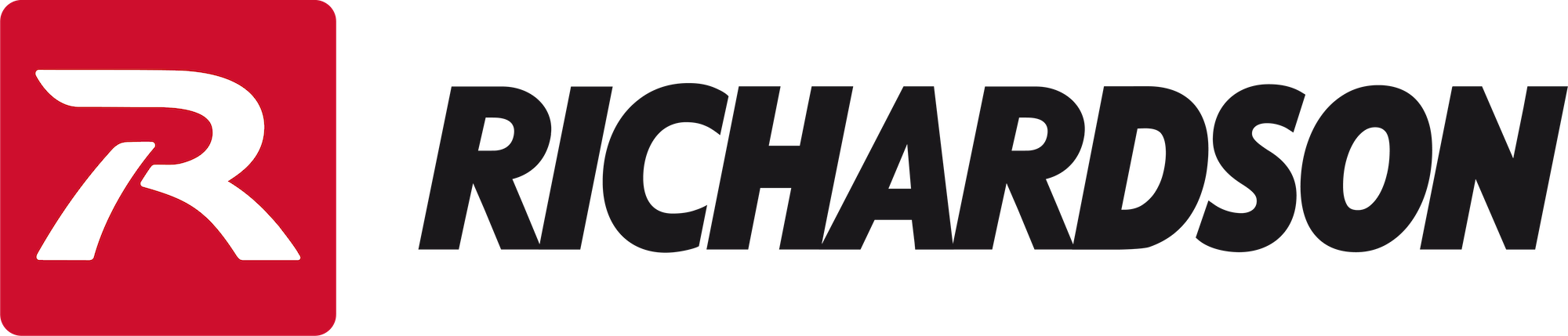 Richardson logo featuring a stylized white 'R' on a red square background, with 'RICHARDSON' written in bold black letters to the right.
